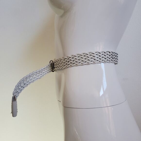 Vintage White Woven Belt - Picture 2 of 11